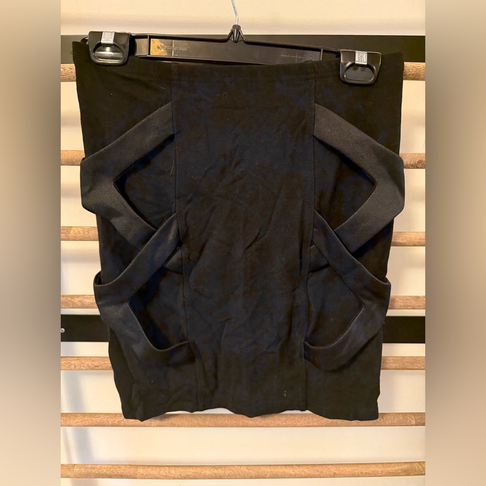 MINKPINK black stretch mini skirt.